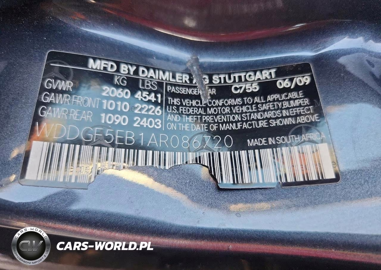2010 Mercedes-Benz C 300 VIN:WDDGF5EB1AR086720 - 12