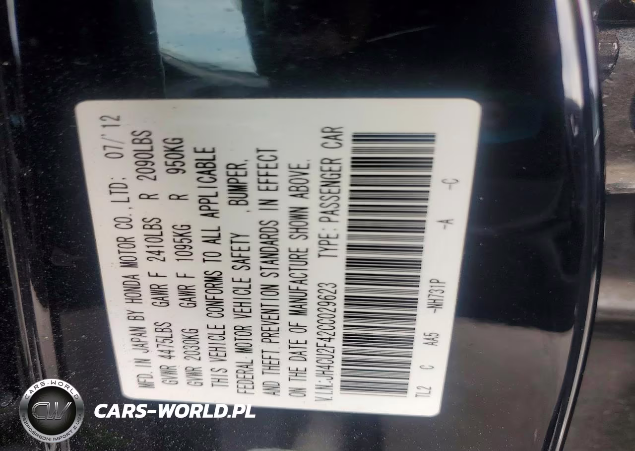 2012 Acura Tsx VIN:JH4CU2F42CC029623 - 13