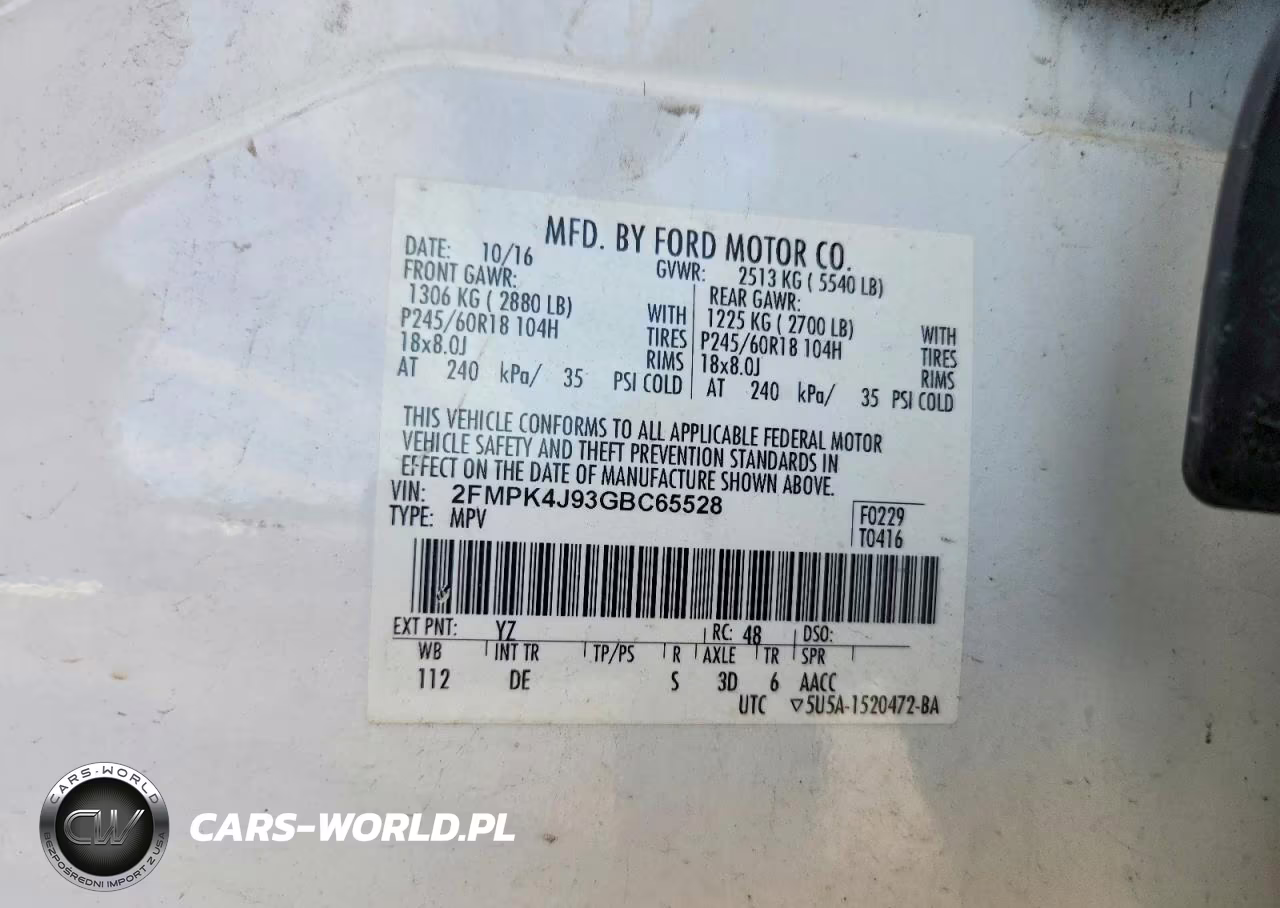 2016 Ford Edge Sel VIN:2FMPK4J93GBC65528 - 12