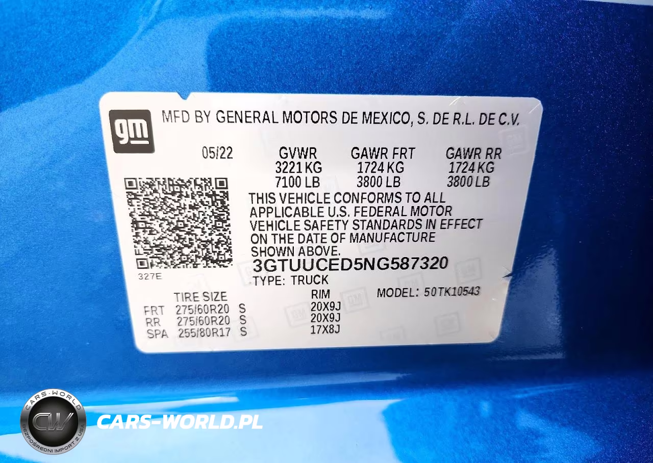 2022 GMC Sierra K1500 Elevation VIN:3GTUUCED5NG587320 - 12