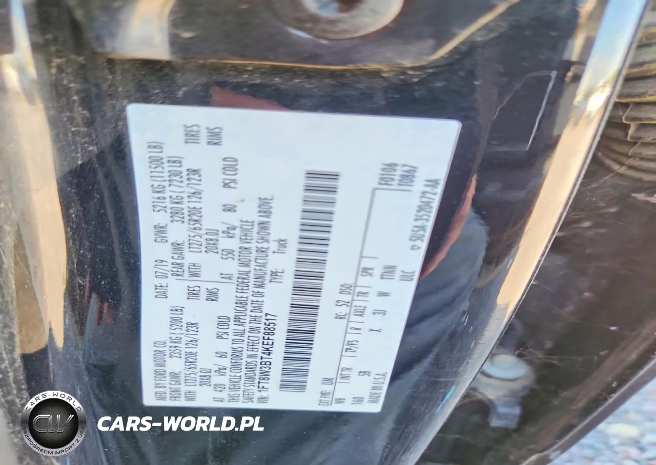 2019 Ford F350 Super Duty VIN:1FT8W3BT4KEF88517 - 12