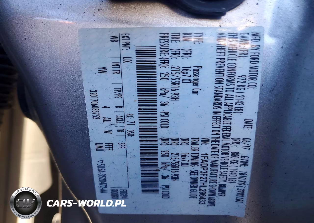 2017 Ford Focus Se VIN:1FADP3F27HL296433 - 12
