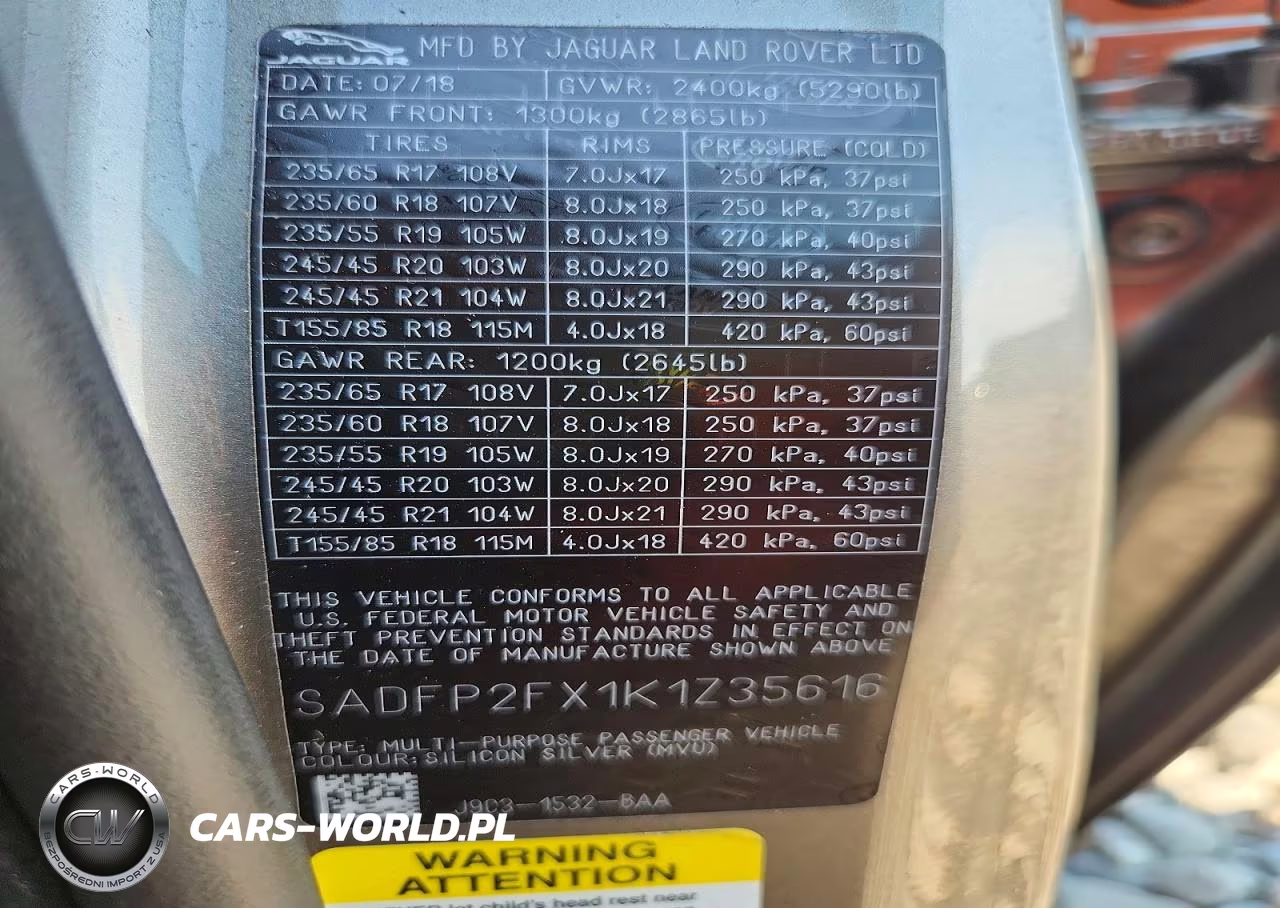 2019 Jaguar E-Pace Se VIN:SADFP2FX1K1Z35616 - 13