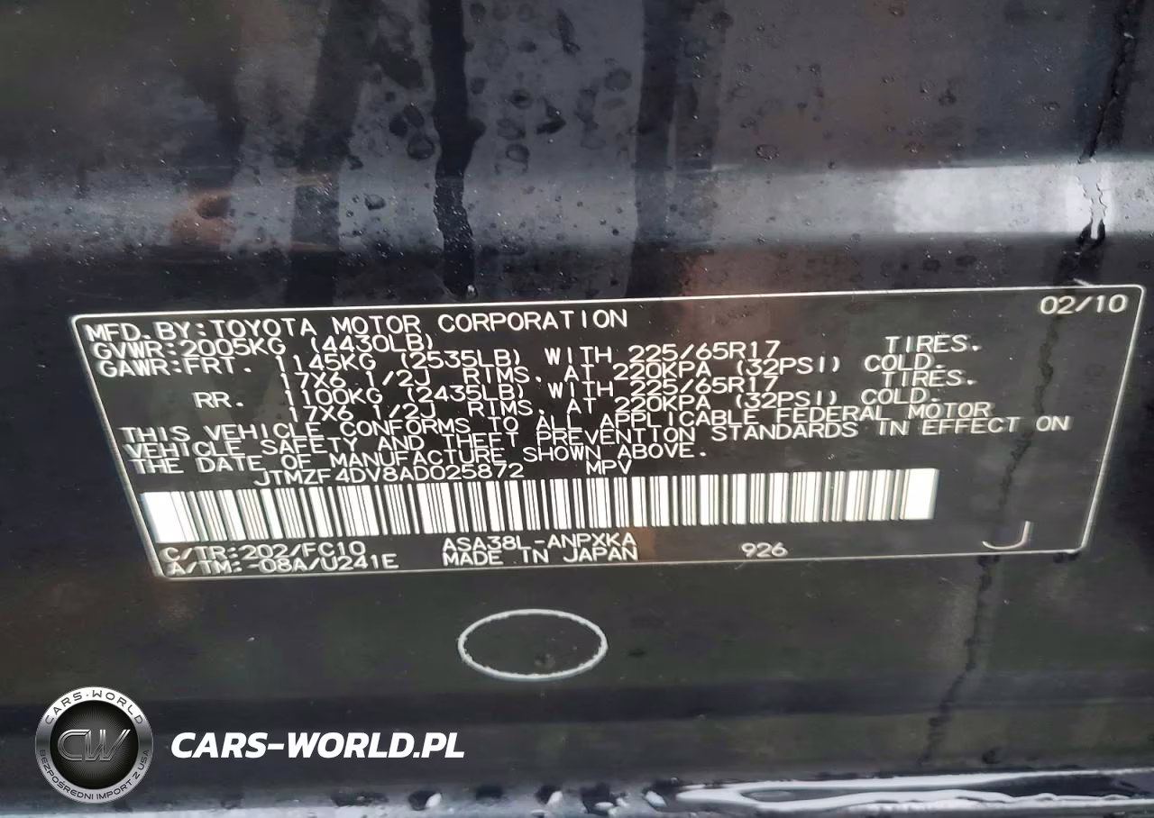 2010 Toyota Rav4 Base VIN:JTMZF4DV8AD025872 - 13