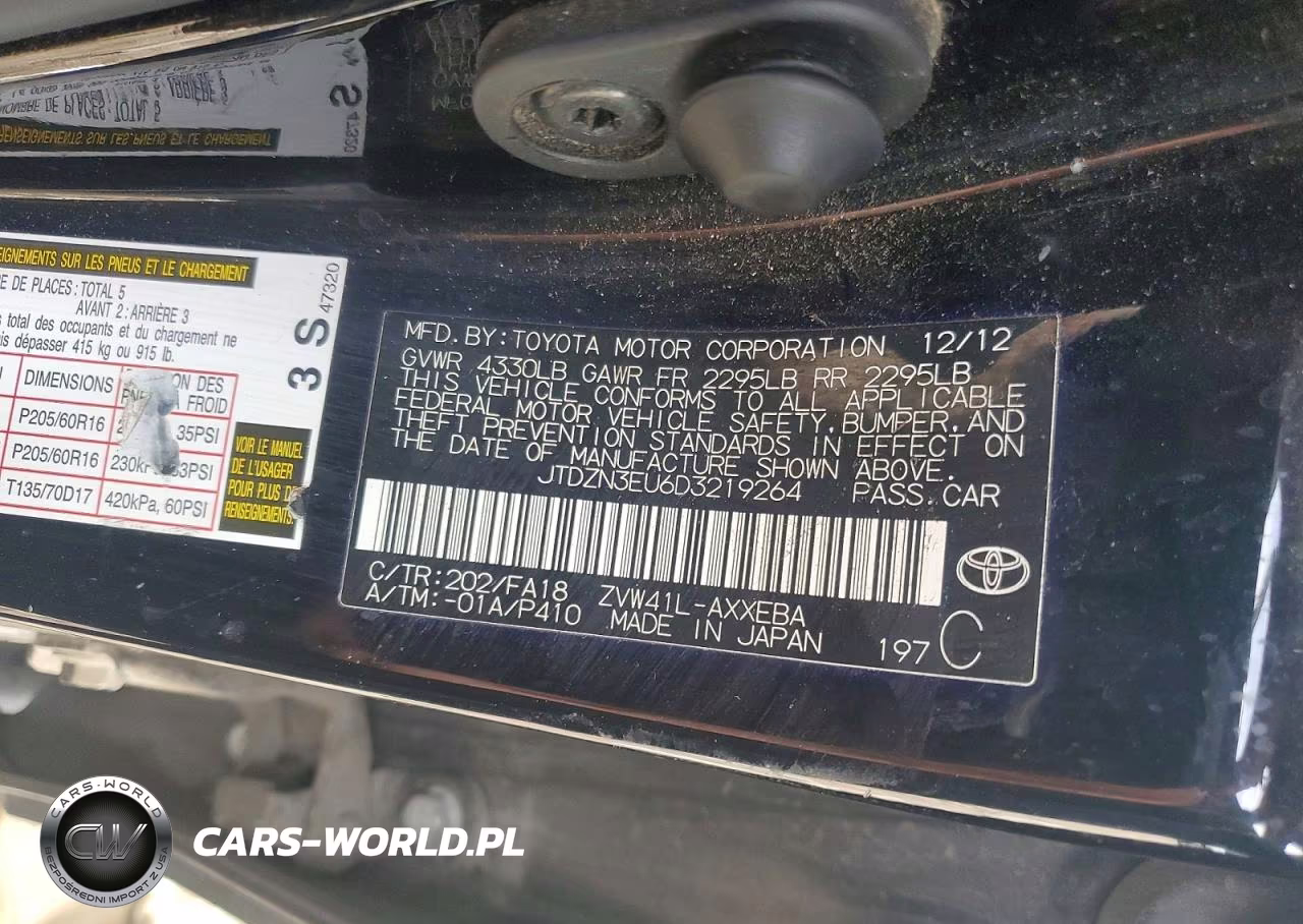 2013 Toyota Prius V Two VIN:JTDZN3EU6D3219264 - 12