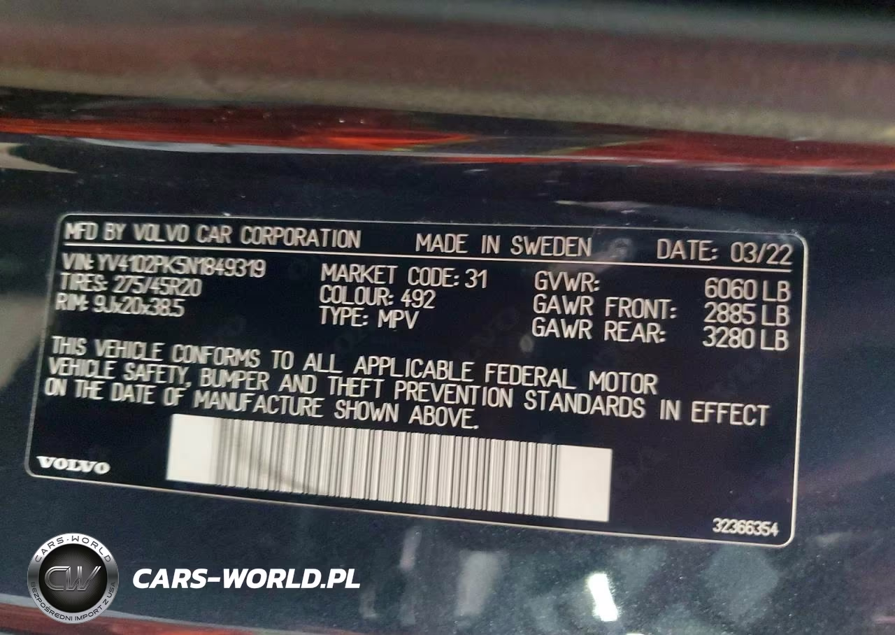 2022 Volvo Xc90 T5 Momentum VIN:YV4102PK5N1849319 - 13