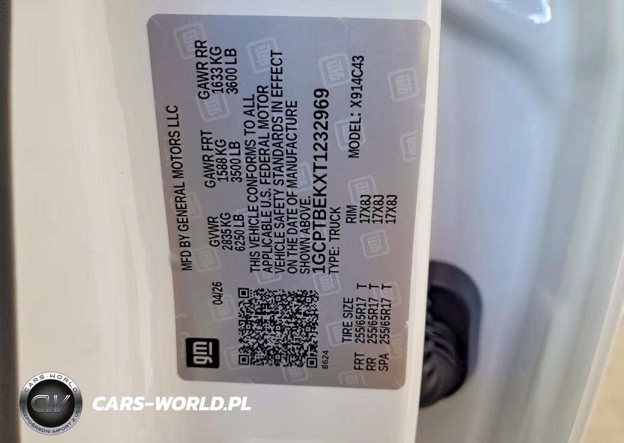 2026 Chevrolet Colorado VIN:1GCPTBEKXT1232969 - 13