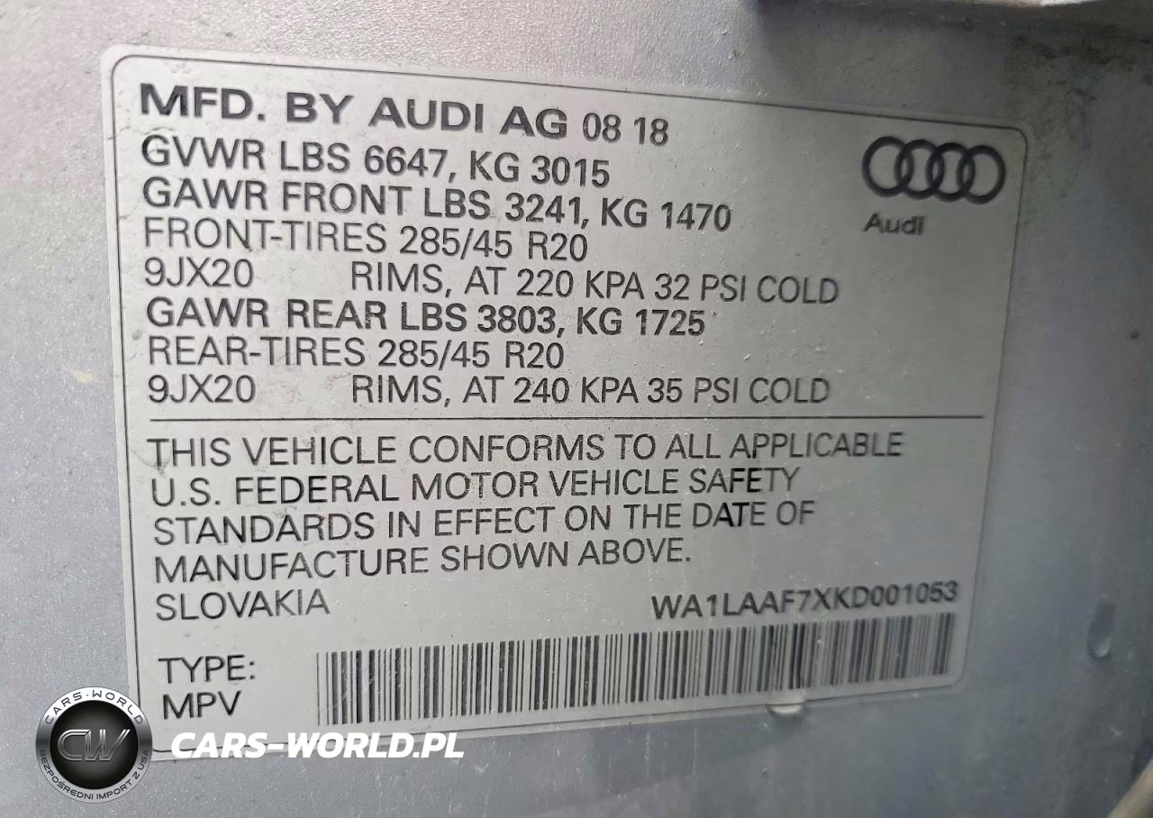 2019 Audi Q7 Premium Plus VIN:WA1LAAF7XKD001053 - 13