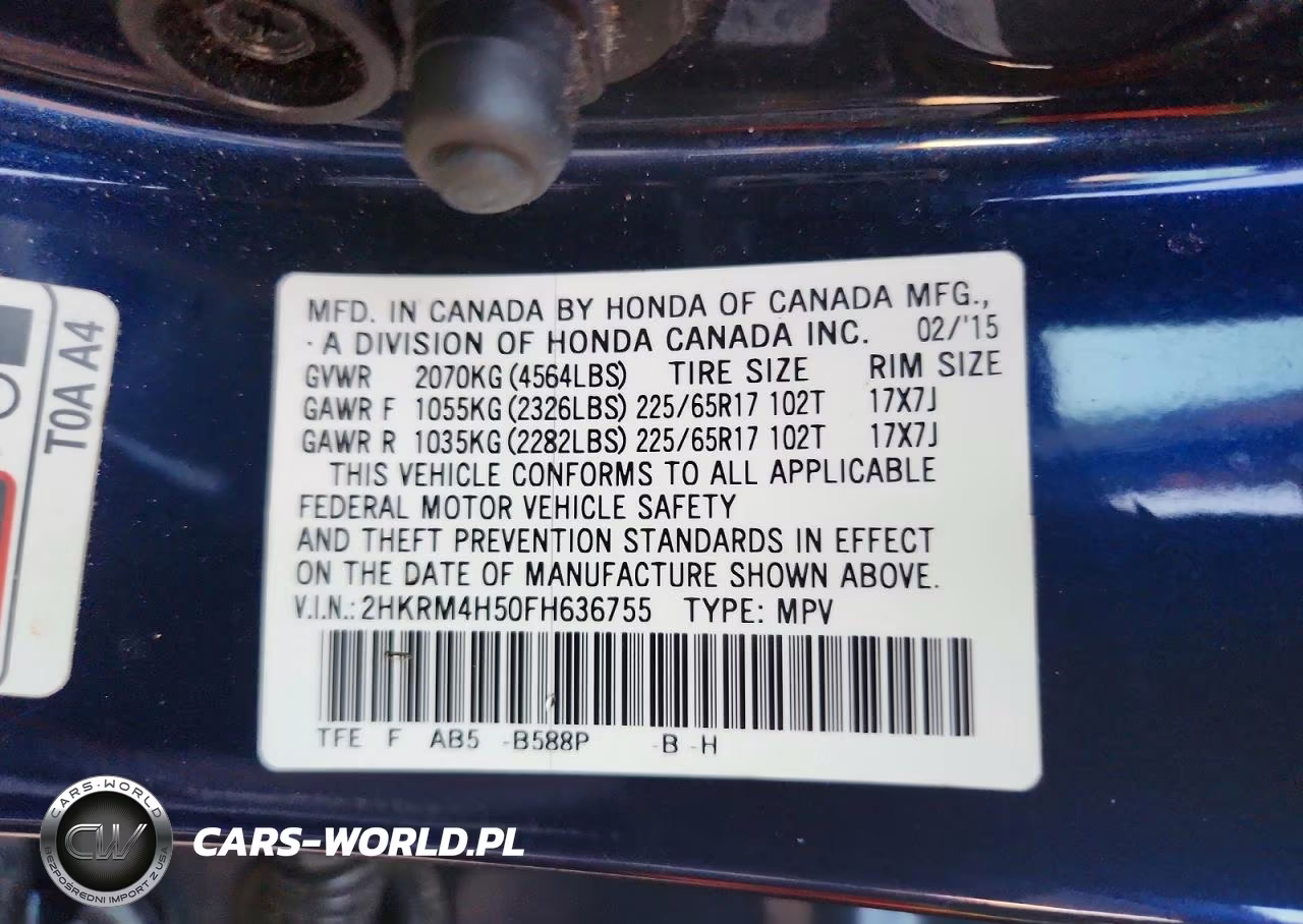 2015 Honda Cr-V Ex VIN:2HKRM4H50FH636755 - 13
