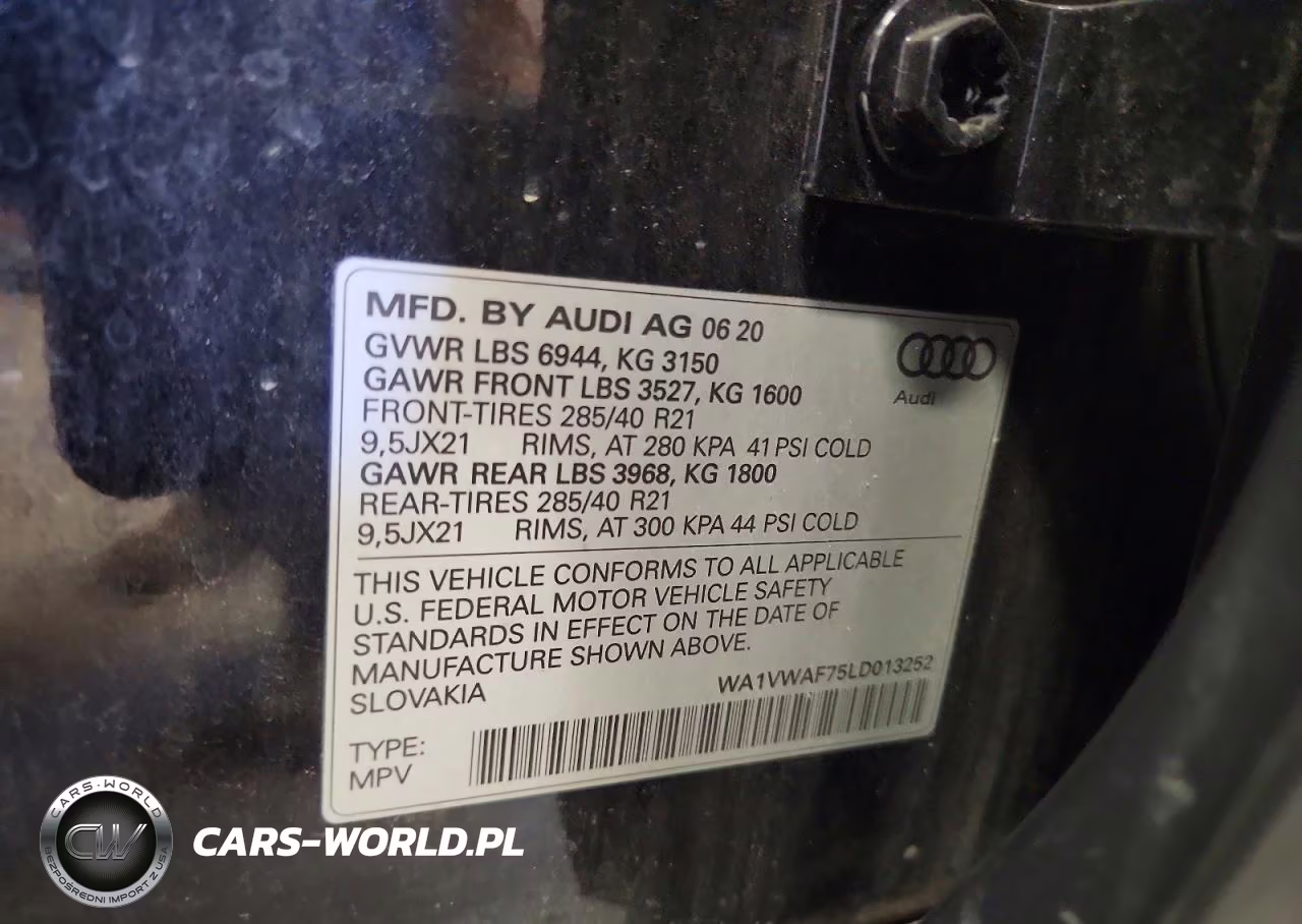 2020 Audi Sq7 Prestige VIN:WA1VWAF75LD013252 - 13
