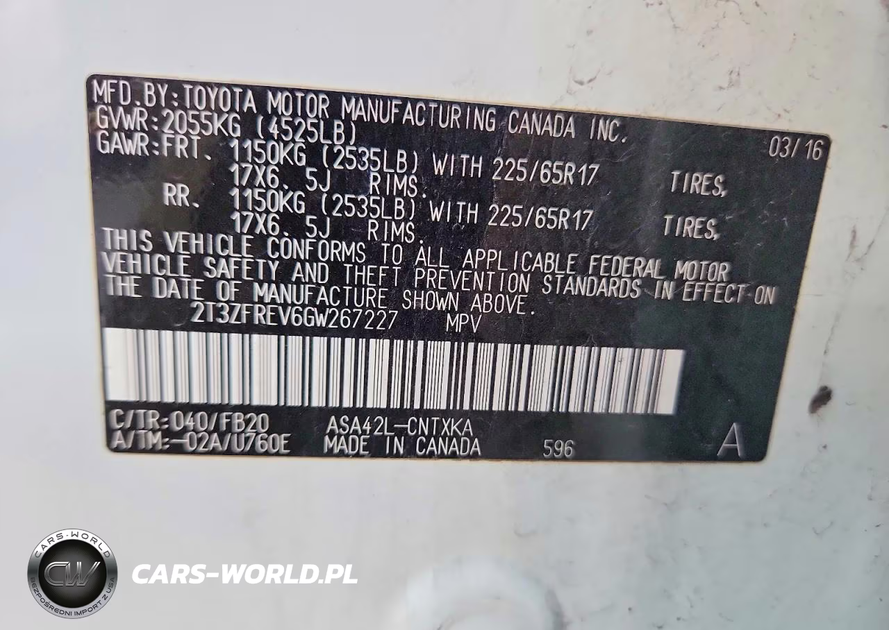 2016 Toyota Rav4 Le VIN:2T3ZFREV6GW267227 - 13