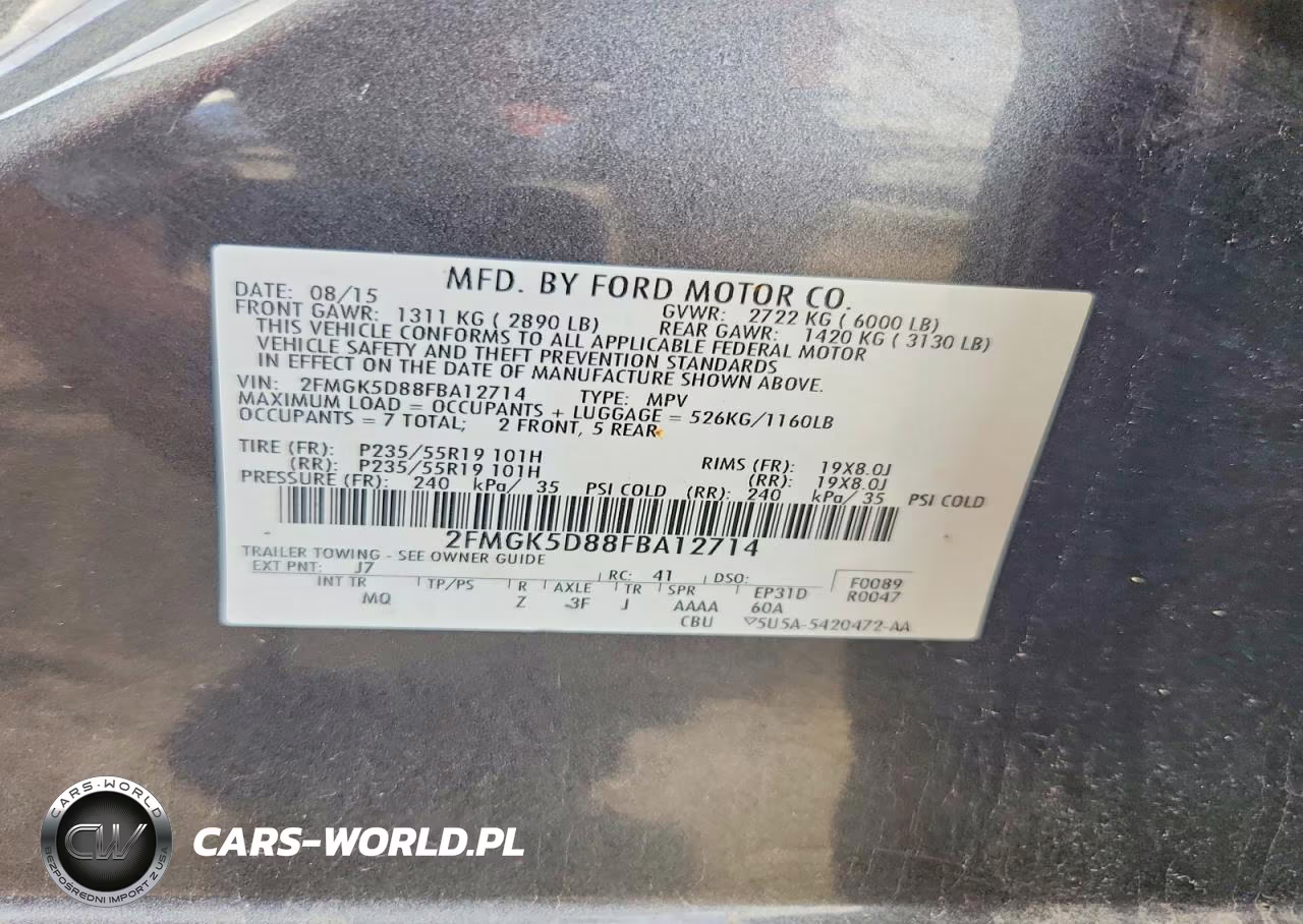 2015 Ford Flex Limited VIN:2FMGK5D88FBA12714 - 13
