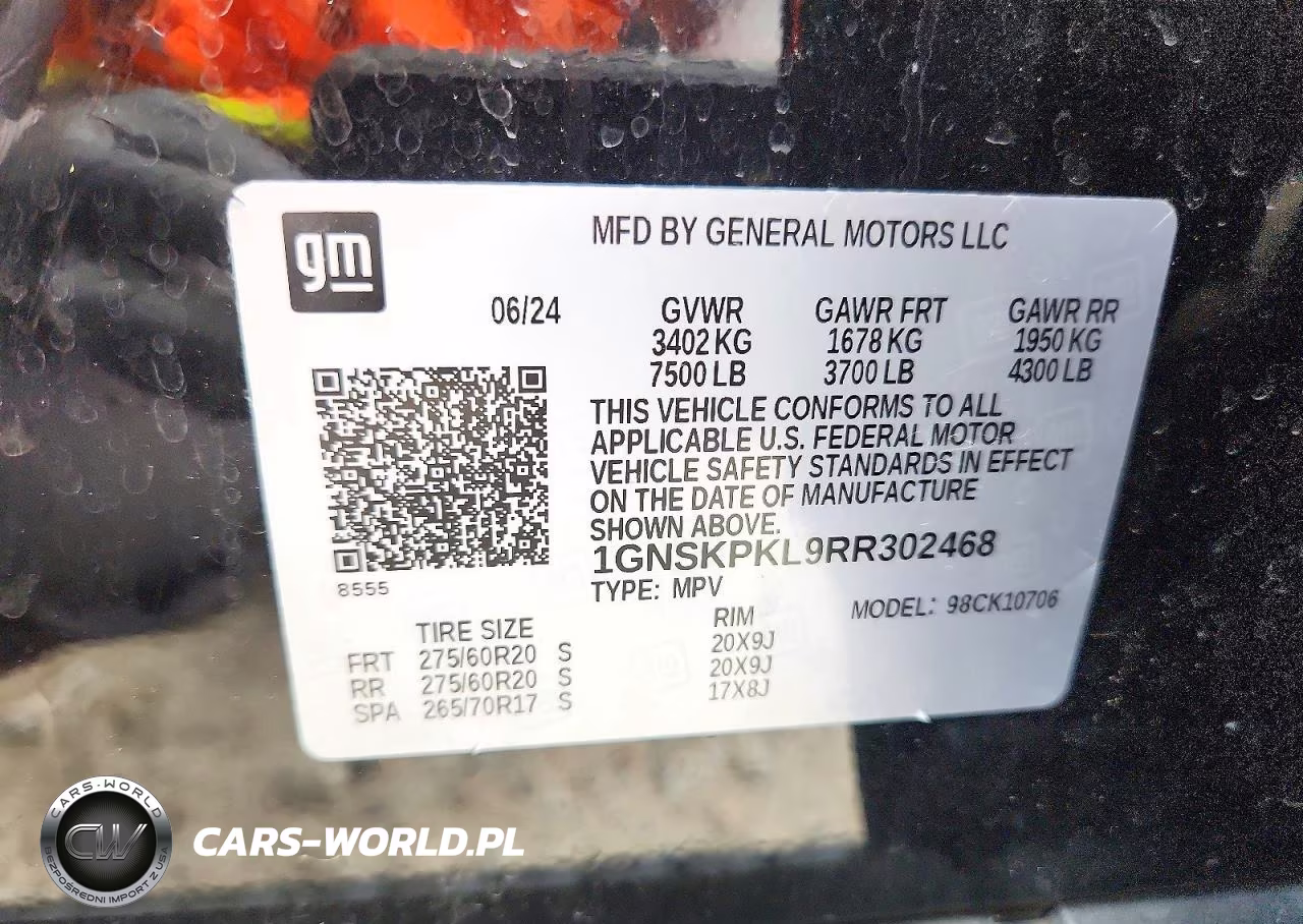 2024 Chevrolet Tahoe K1500 Z71 VIN:1GNSKPKL9RR302468 - 13