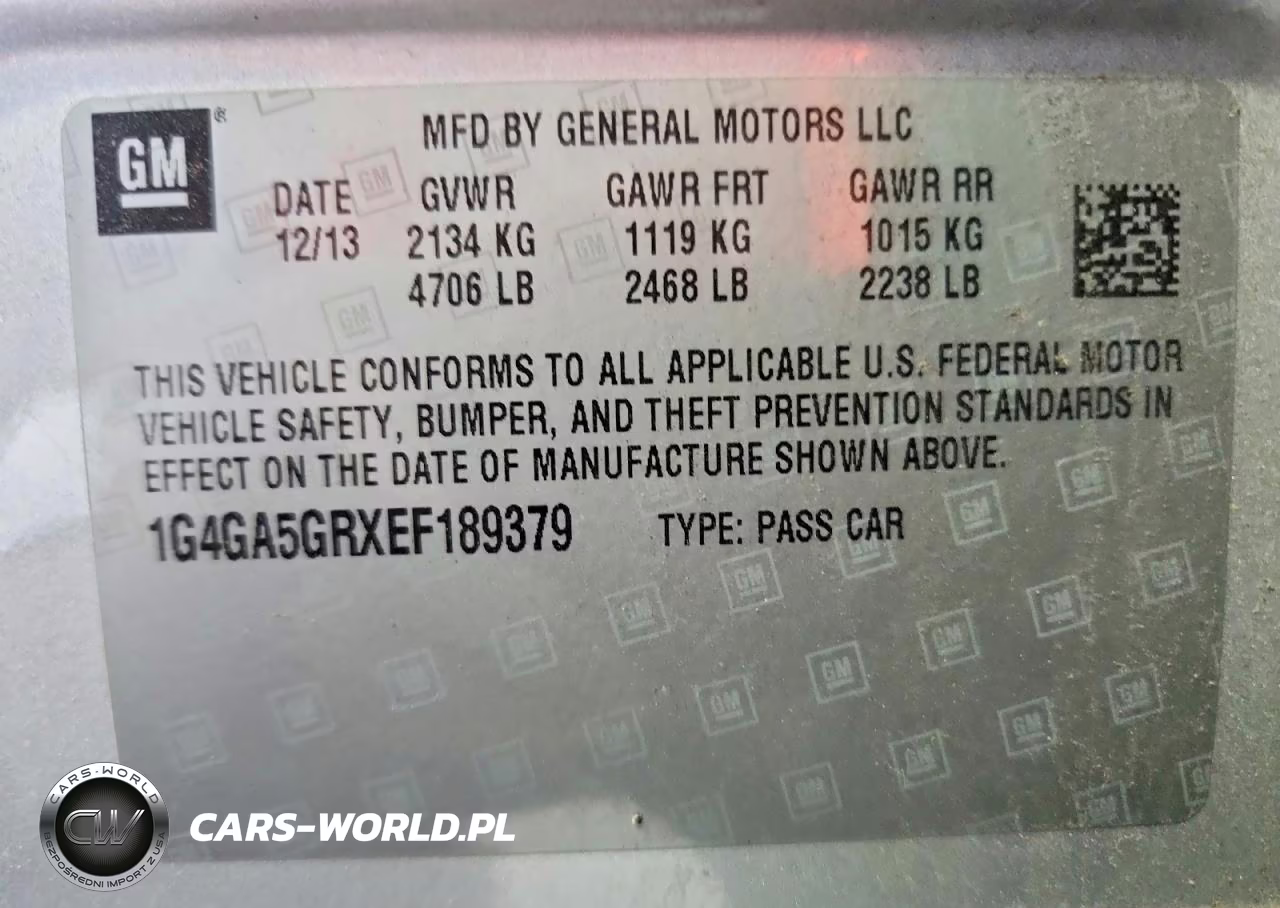 2014 Buick Lacrosse VIN:1G4GA5GRXEF189379 - 12