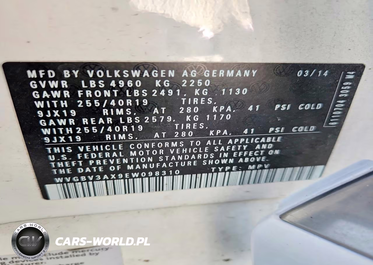 2014 Volkswagen Tiguan S VIN:WVGBV3AX9EW098310 - 13