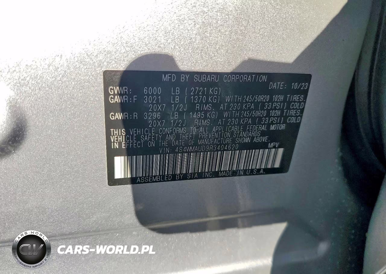 2024 Subaru Ascent Limited VIN:4S4WMAUD9R3404620 - 13