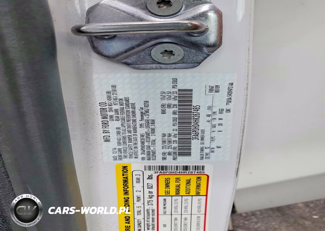 2017 Ford Fusion Se VIN:3FA6P0HD4HR287485 - 12