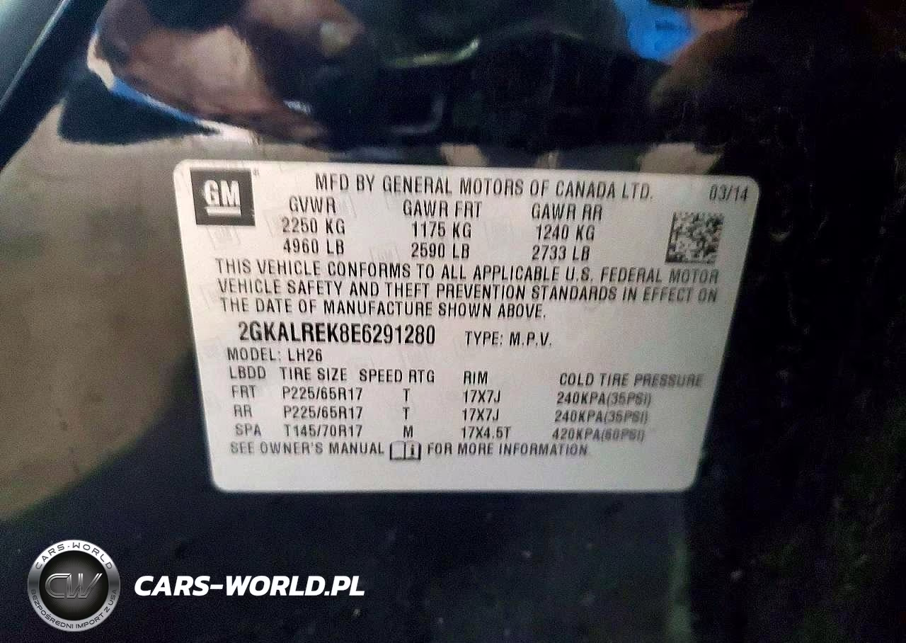 2014 GMC Terrain Sle VIN:2GKALREK8E6291280 - 13