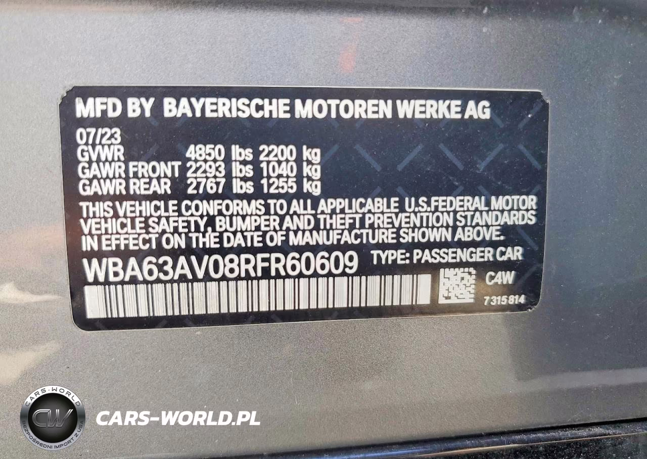 2024 BMW 430Xi Gran Coupe VIN:WBA63AV08RFR60609 - 13