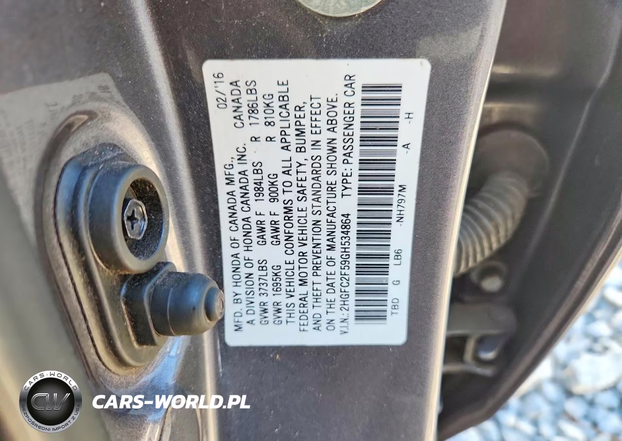 2016 Honda Civic Lx VIN:2HGFC2F59GH534864 - 12