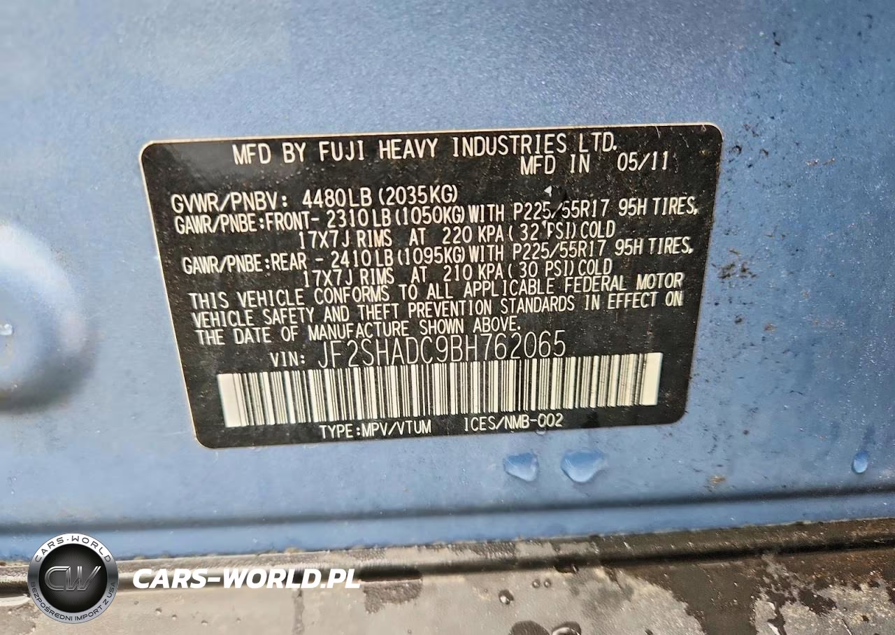 2011 Subaru Forester 2.5X Premium VIN:JF2SHADC9BH762065 - 14