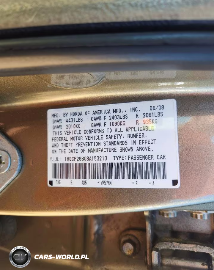 2008 Honda Accord Exl VIN:1HGCP26808A153213 - 12