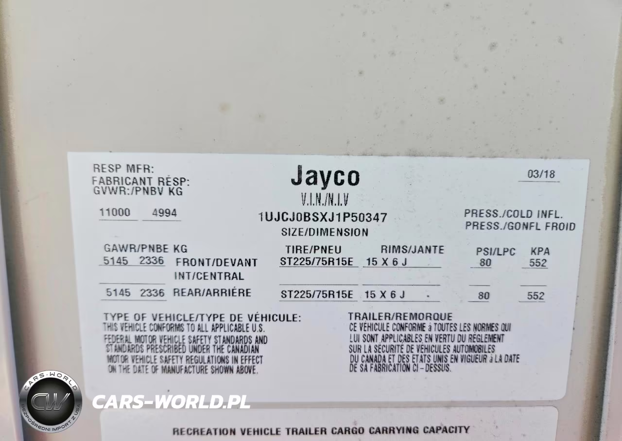 2018 Jayco Eagle Camper VIN:1UJCJ0BSXJ1P50347 - 10