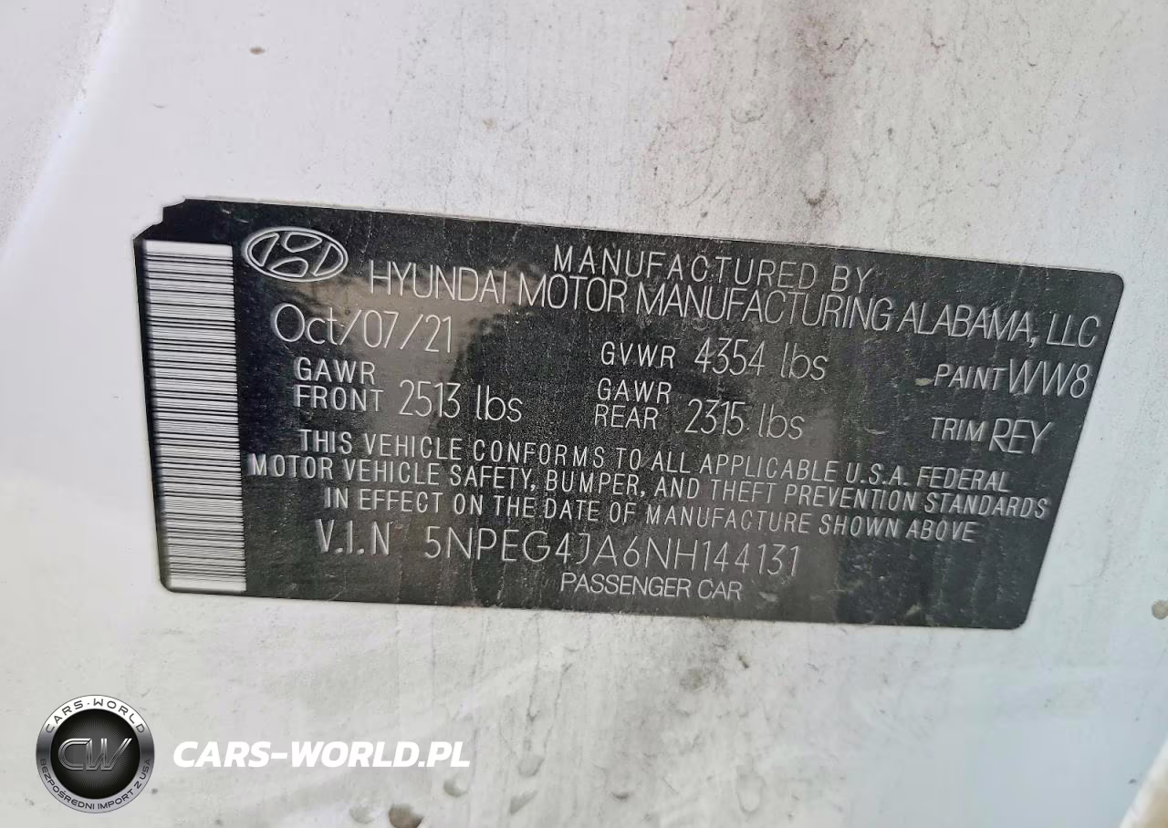 2022 Hyundai Sonata Se VIN:5NPEG4JA6NH144131 - 12