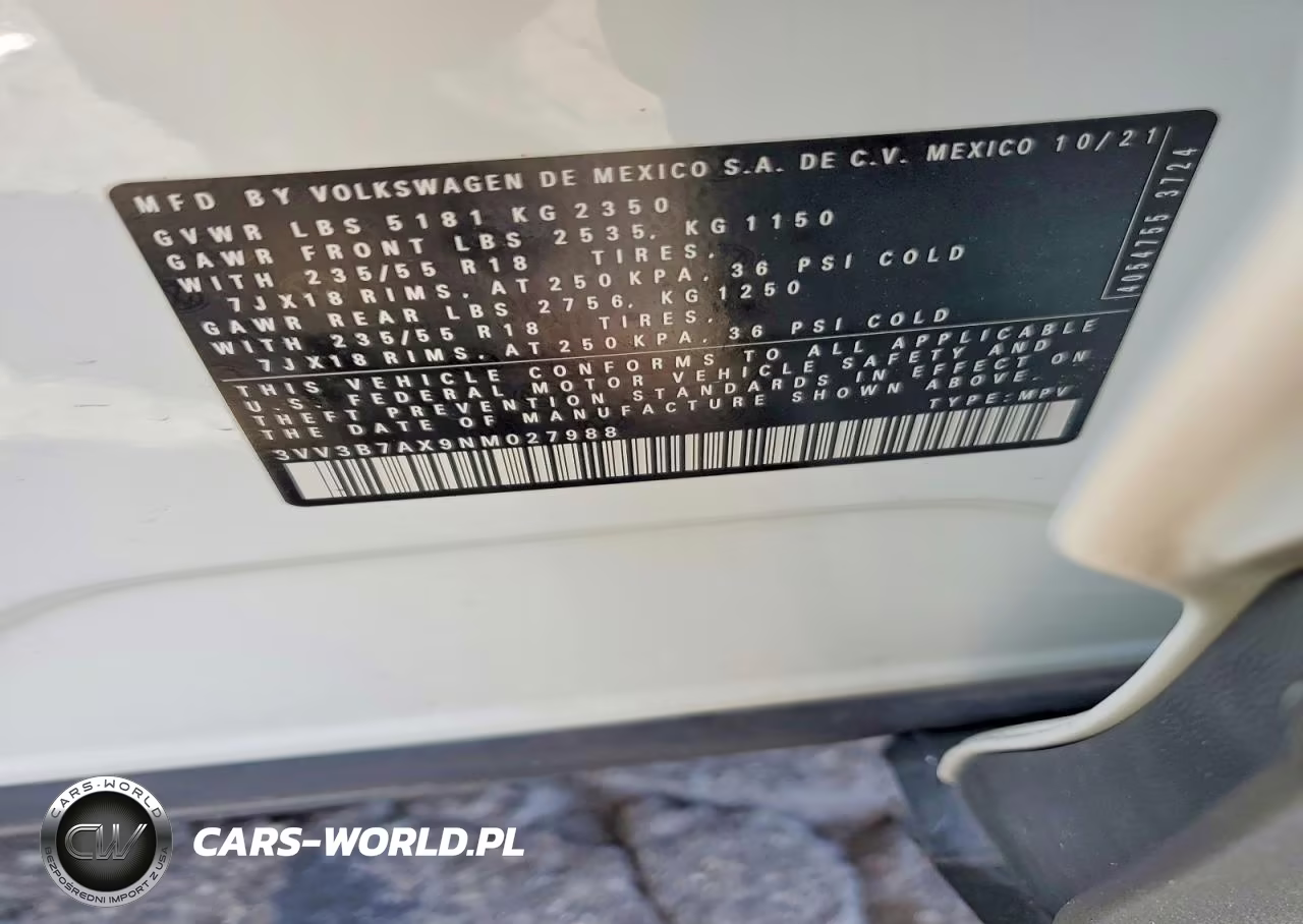 2022 Volkswagen Tiguan Se VIN:3VV3B7AX9NM027988 - 14