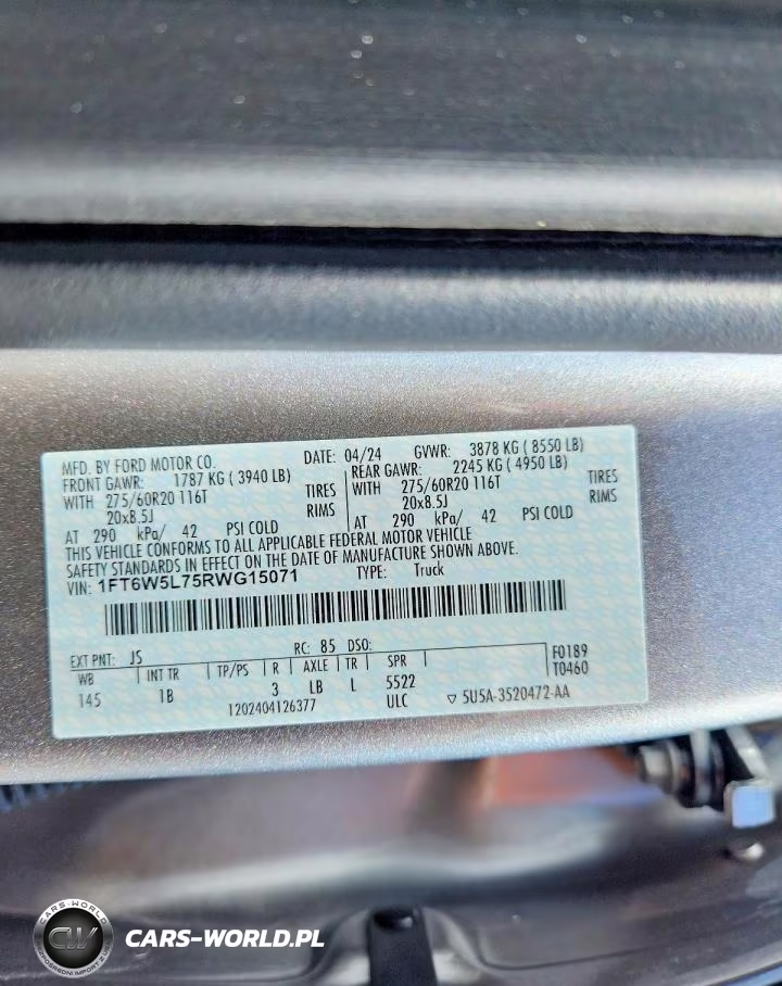 2024 Ford F150 Lightning Lariat VIN:1FT6W5L75RWG15071 - 12