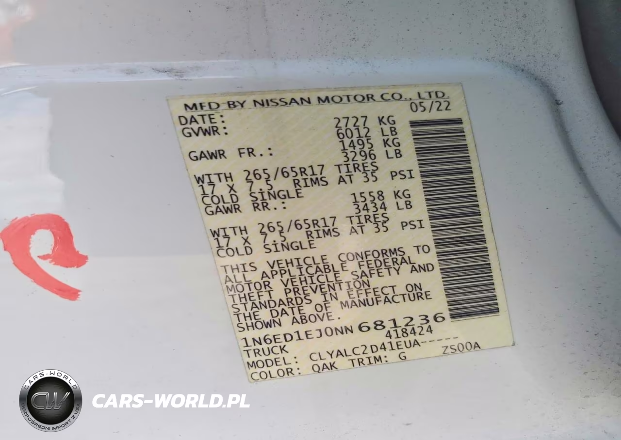 2022 Nissan Frontier Sv VIN:1N6ED1EJ0NN681236 - 12
