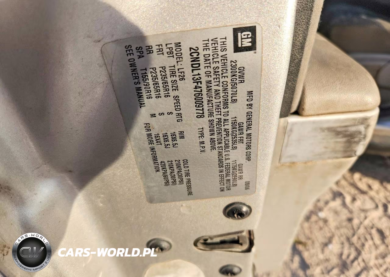 2007 Chevrolet Equinox Ls VIN:2CNDL13F476009778 - 13