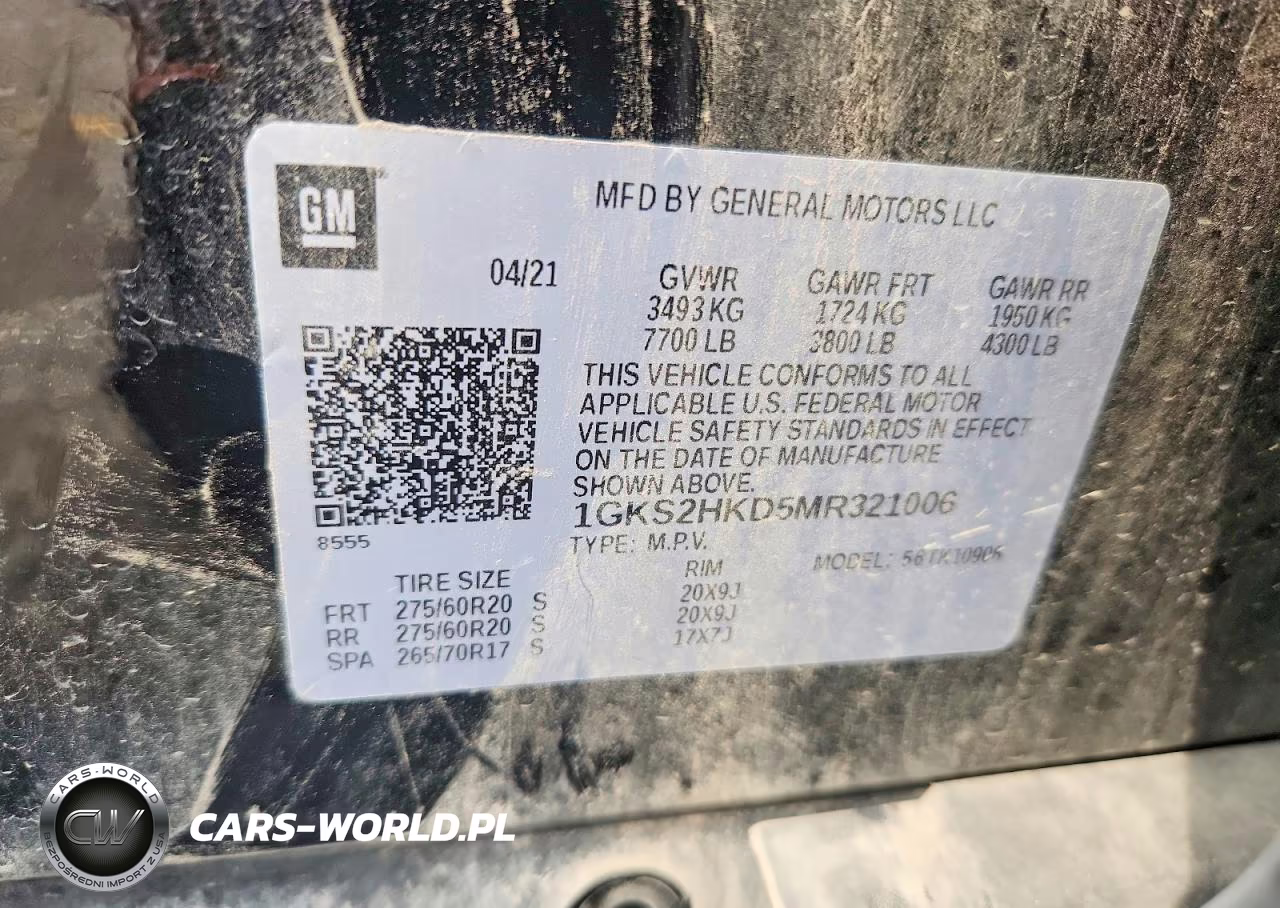 2021 GMC Yukon Xl K1500 At4 VIN:1GKS2HKD5MR321006 - 13