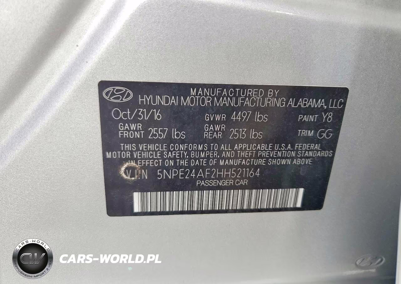 2017 Hyundai Sonata Se VIN:5NPE24AF2HH521164 - 12