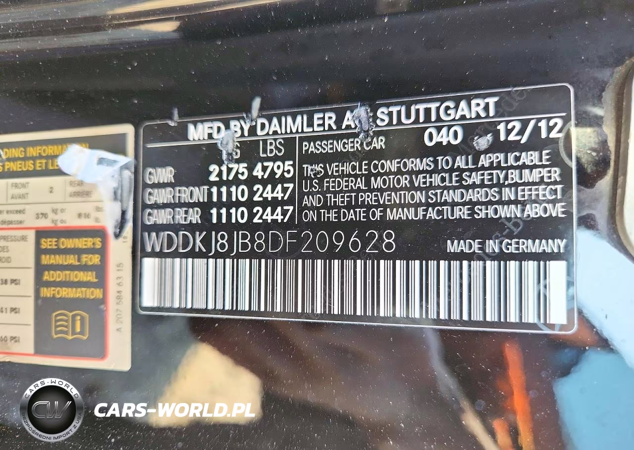 2013 Mercedes-Benz E 350 4Matic VIN:WDDKJ8JB8DF209628 - 12