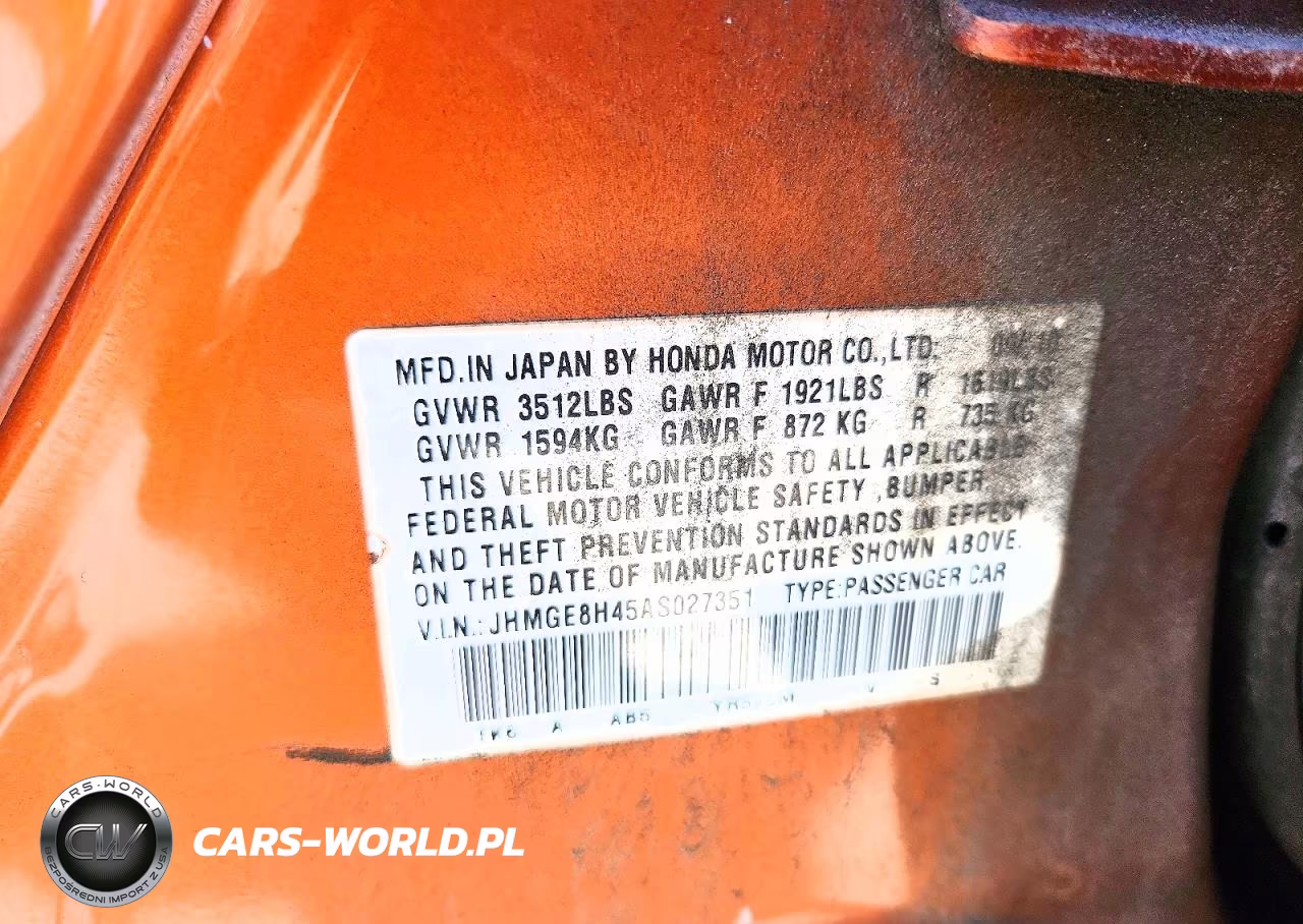 2010 Honda Fit Sport VIN:JHMGE8H45AS027351 - 12