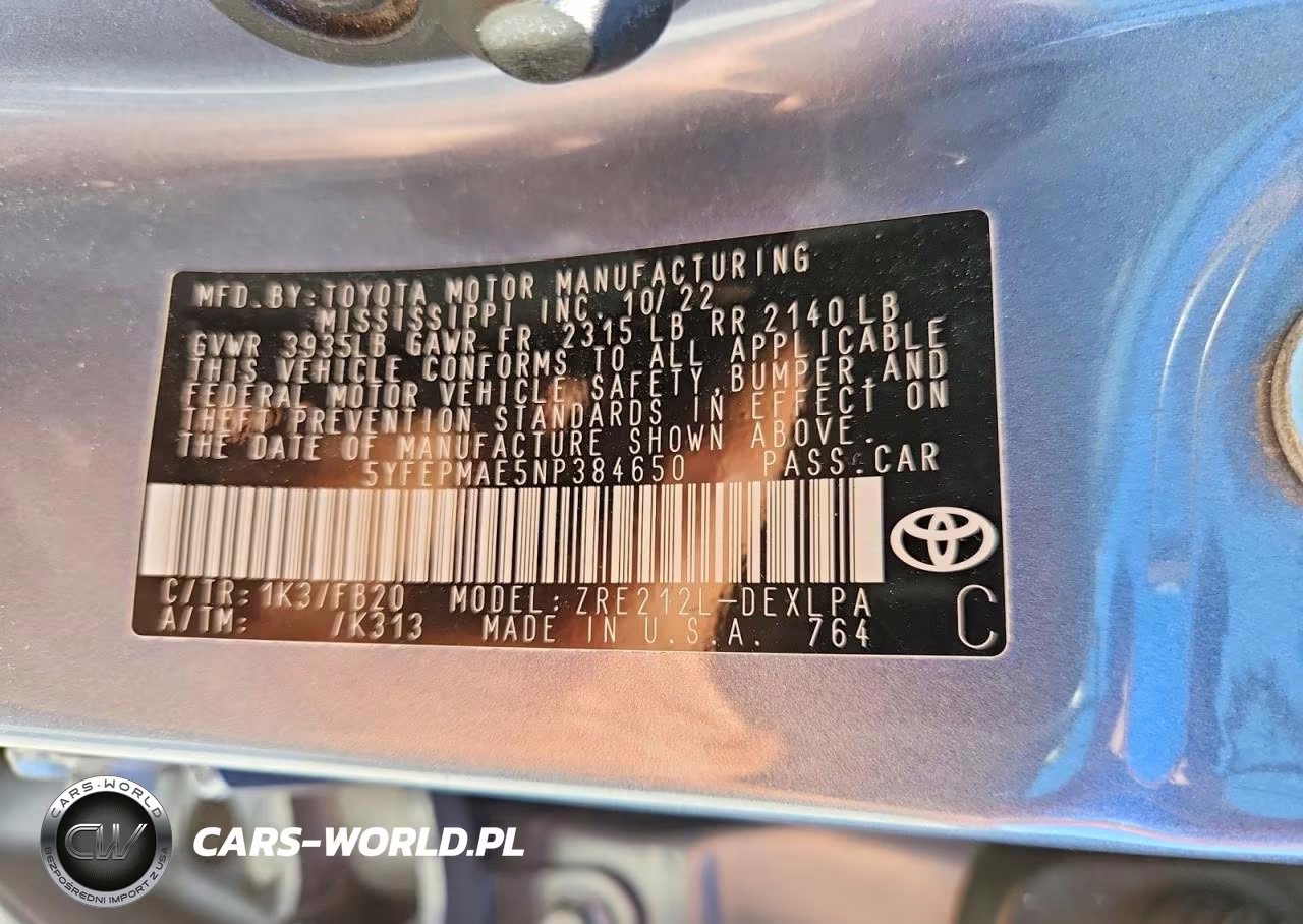2022 Toyota Corolla Le VIN:5YFEPMAE5NP384650 - 13