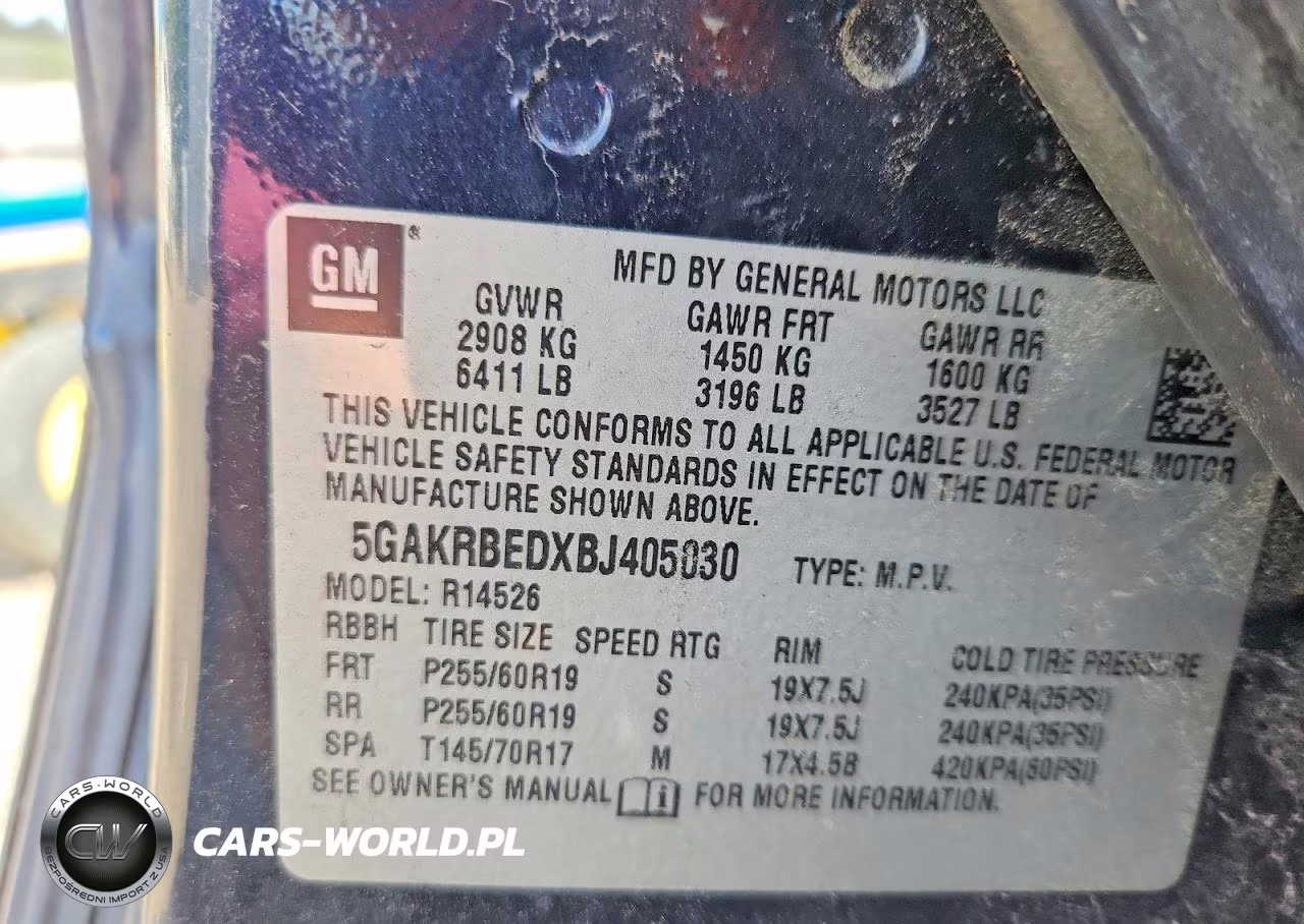 2011 Buick Enclave Cxl VIN:5GAKRBEDXBJ405030 - 13