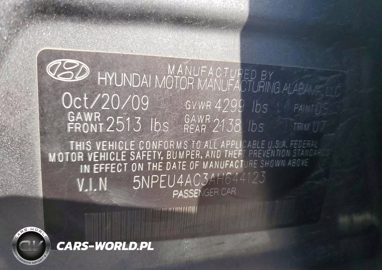 2010 Hyundai Sonata Limited VIN:5NPEU4AC3AH644123 - 12