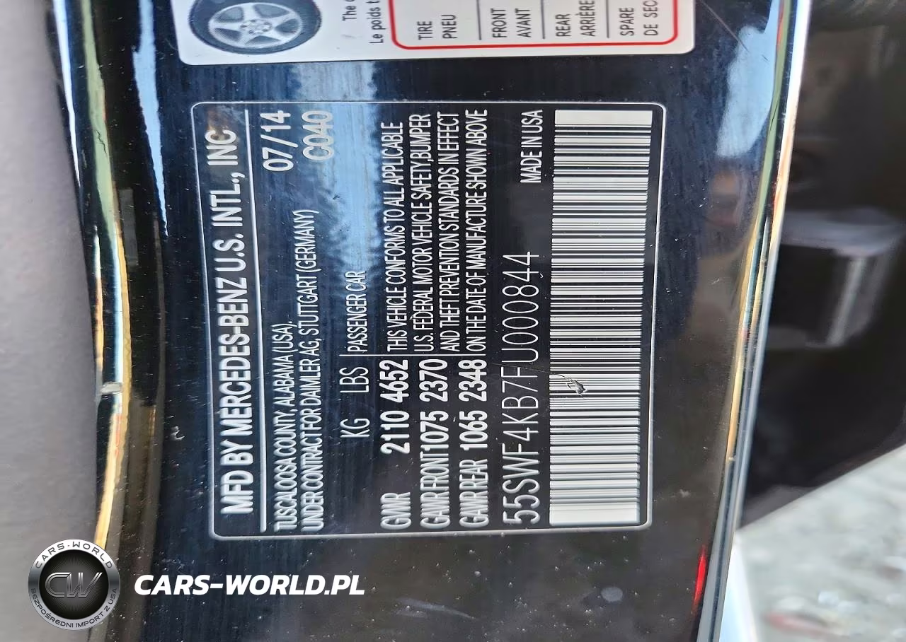 2015 Mercedes-Benz C 300 4Matic VIN:55SWF4KB7FU000844 - 12