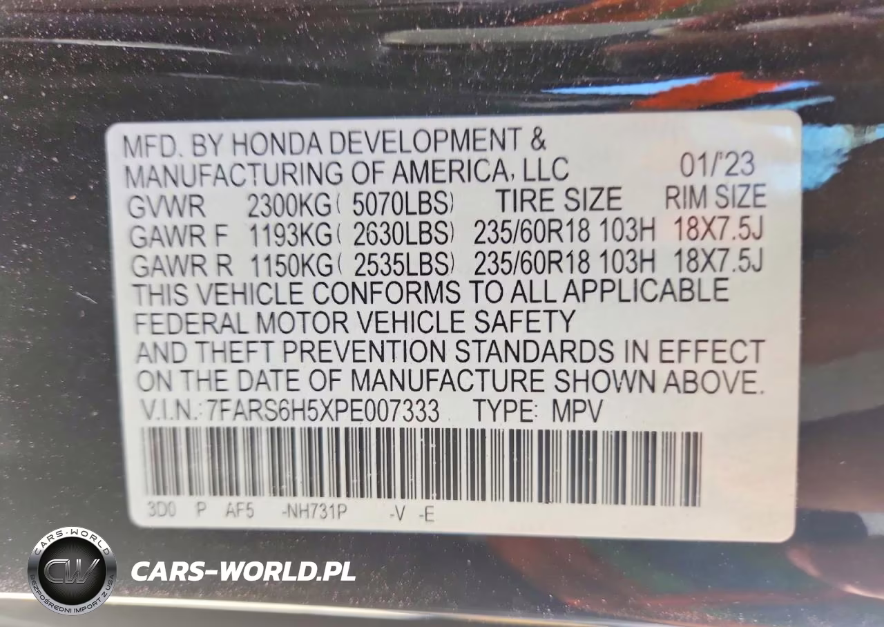 2023 Honda Cr-V Sport VIN:7FARS6H5XPE007333 - 13