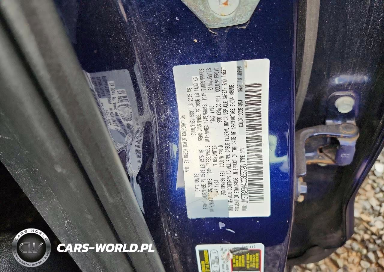 2012 Mazda Cx-9 VIN:JM3TB2BA4C0363728 - 13