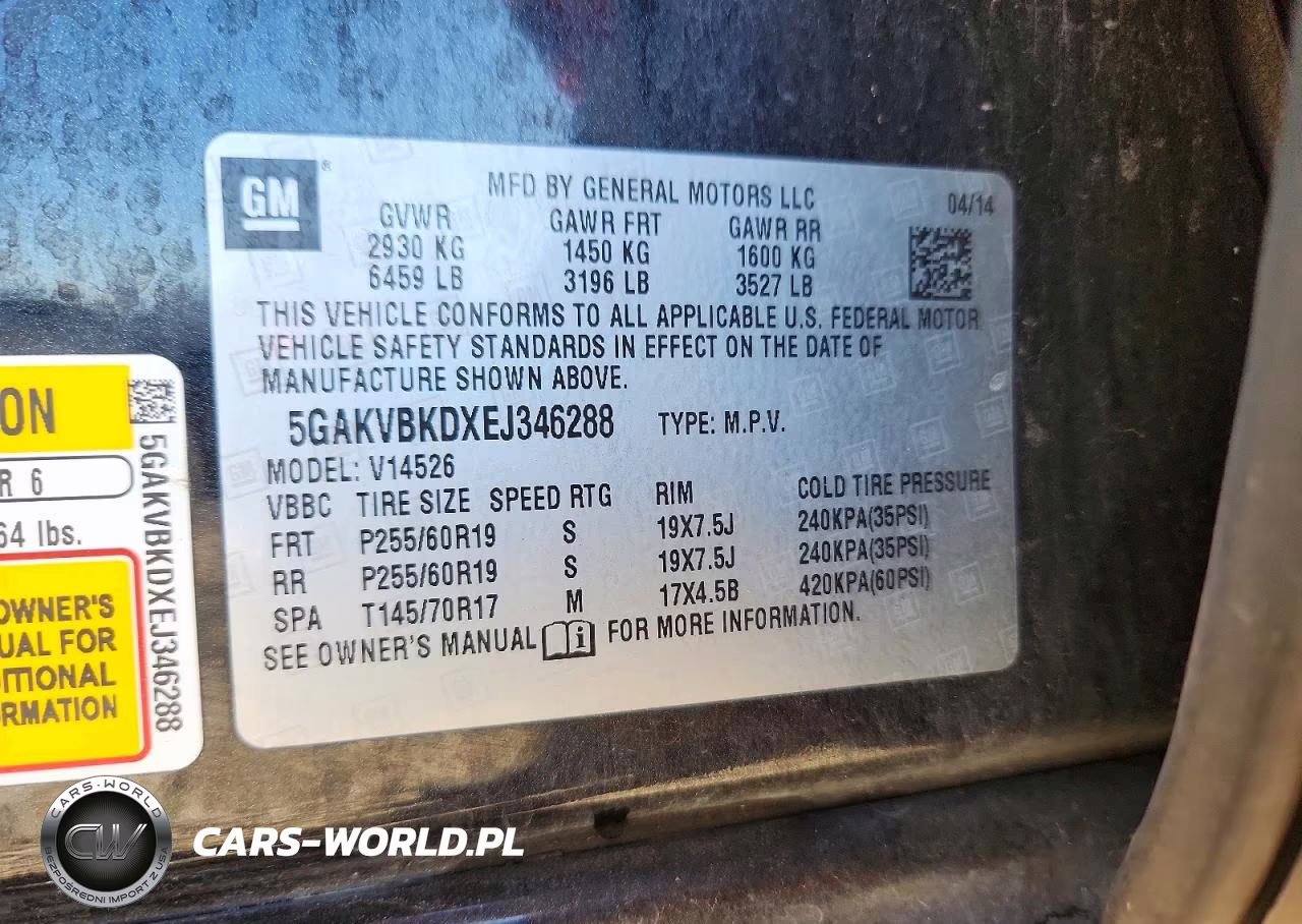 2014 Buick Enclave VIN:5GAKVBKDXEJ346288 - 13