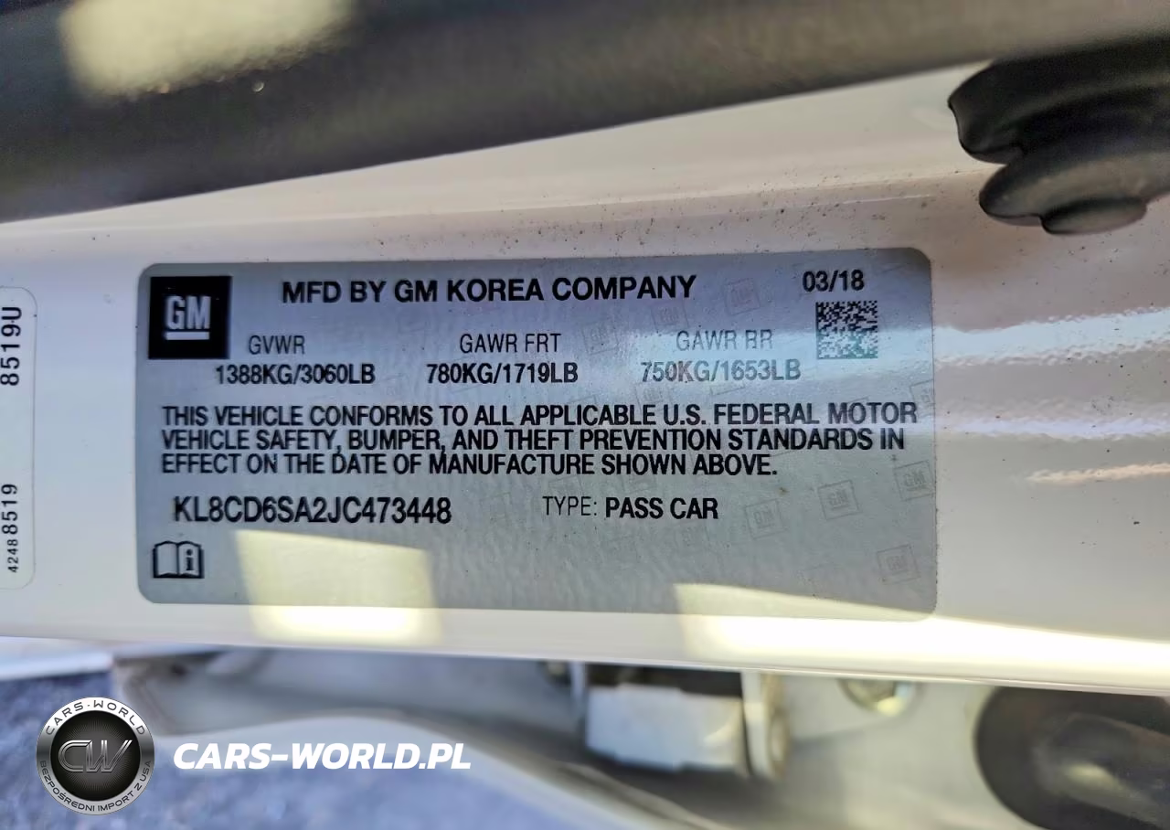2018 Chevrolet Spark 1Lt VIN:KL8CD6SA2JC473448 - 12