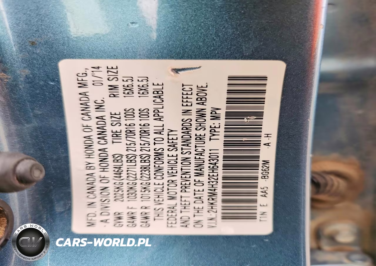 2014 Honda Cr-V Lx VIN:2HKRM4H32EH643011 - 12