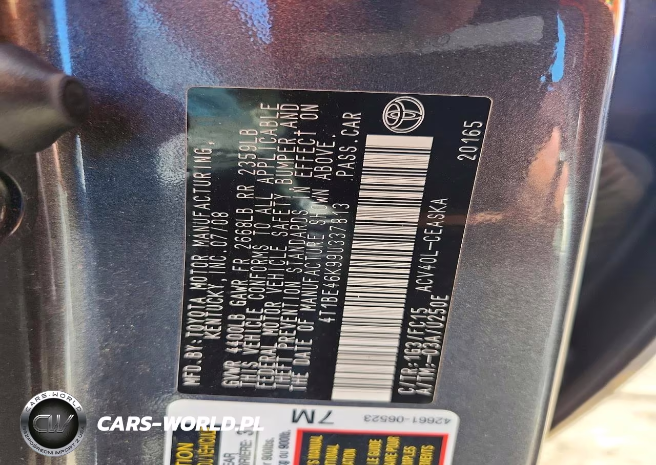 2009 Toyota Camry Se VIN:4T1BE46K99U337813 - 12