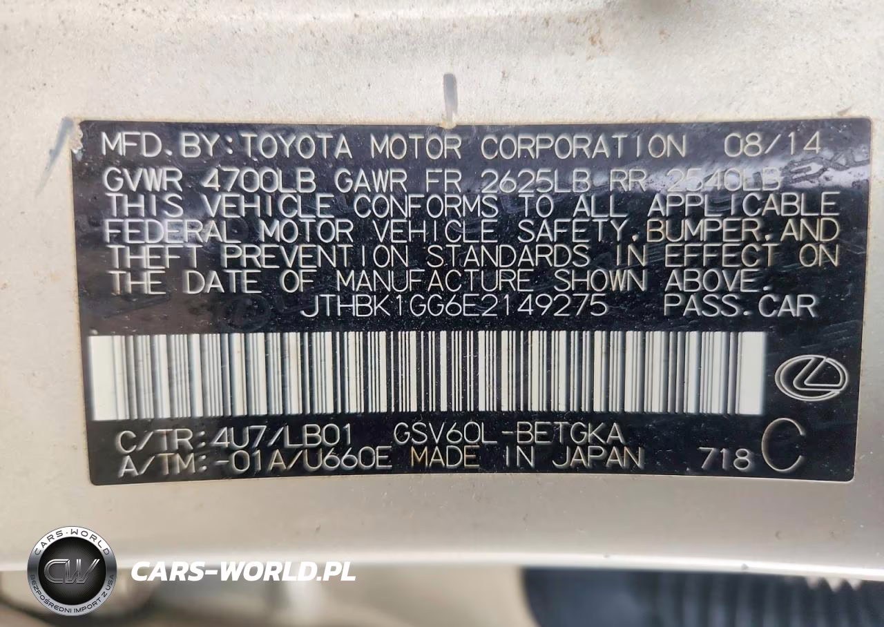 2014 Lexus Es 350 VIN:JTHBK1GG6E2149275 - 12