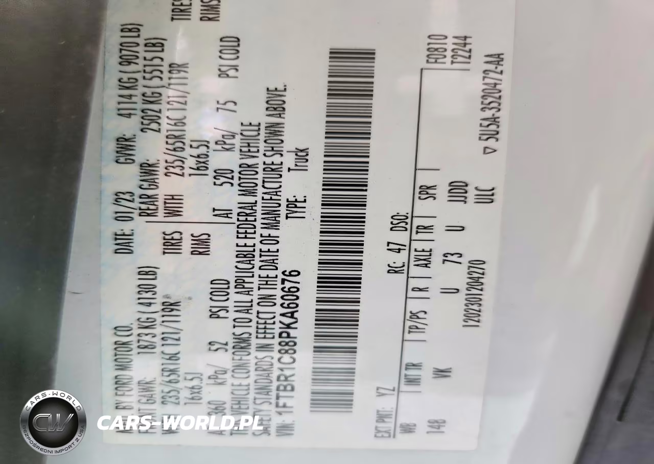 2023 Ford Transit 250 Delivery Van VIN:1FTBR1C88PKA60676 - 13