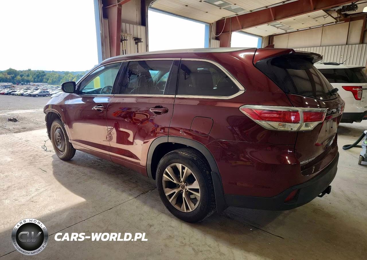 2014 Toyota Highlander Xle VIN:5TDJKRFH1ES054718 - 2