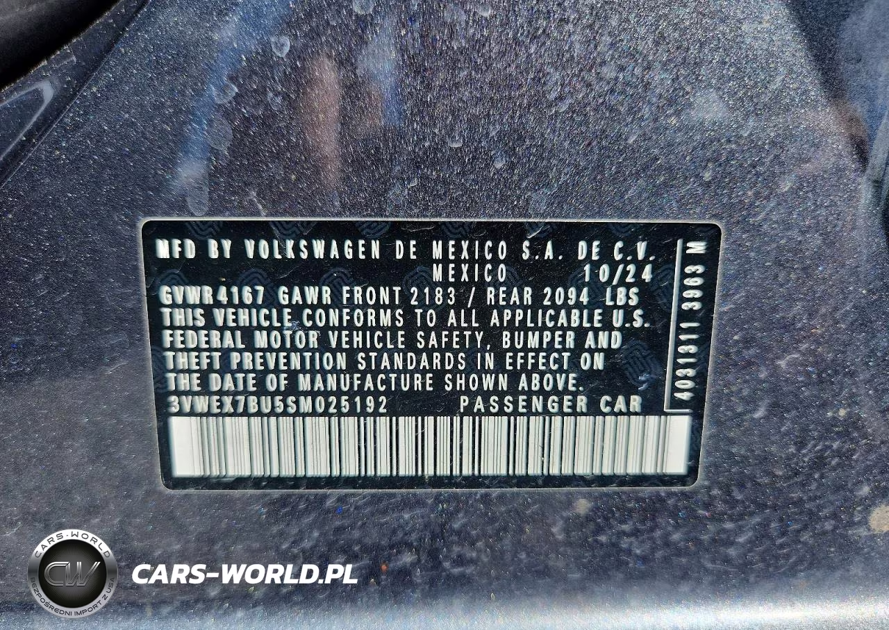 2025 Volkswagen Jetta Se VIN:3VWEX7BU5SM025192 - 13